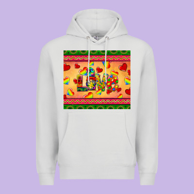 Autism Awareness Love Premium Hoodie Designed By Barkaloodesign