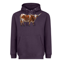 Plum longhorn Heavyweight Hoodie - RanaPortraitStore