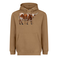 Toasted Coconut longhorn Heavyweight Hoodie - RanaPortraitStore