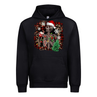 Foreset Green Skeleton with coffee cup Christmas Urban Hoodie - NancyCooperArtShop