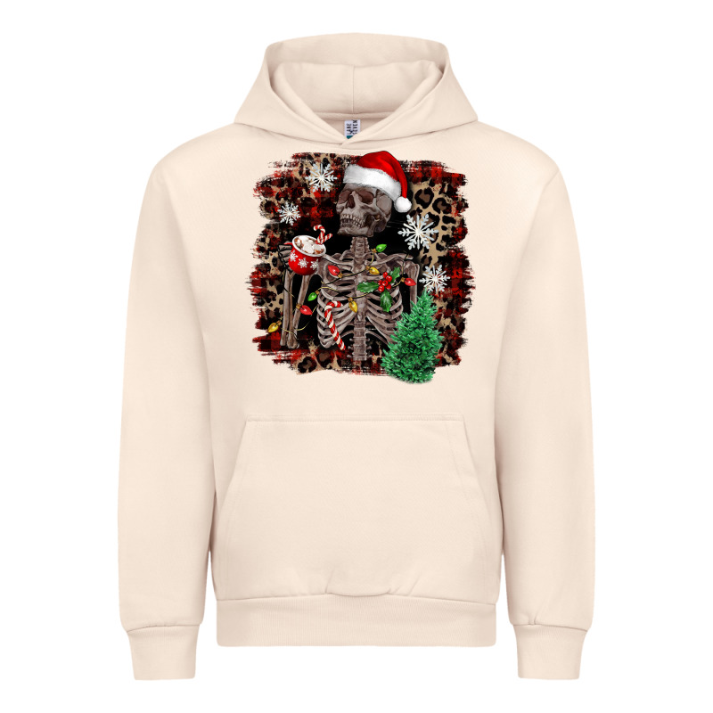 Skeleton With Coffee Cup Christmas Urban Hoodie by NancyCooperArtShop | Teevron