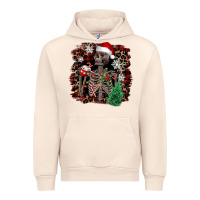 Sandshell Skeleton with coffee cup Christmas Urban Hoodie - NancyCooperArtShop