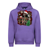 Tulip Skeleton with coffee cup Christmas Urban Hoodie - NancyCooperArtShop