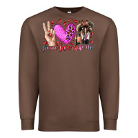Chestnut peace love makeup Premium Sweatshirt - RacoonDesign