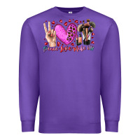 Purple peace love makeup Premium Sweatshirt - RacoonDesign