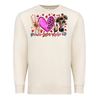 Sandshell peace love makeup Premium Sweatshirt - RacoonDesign