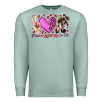 Seafoam peace love makeup Premium Sweatshirt - RacoonDesign
