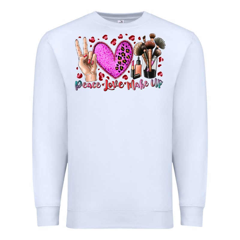 Peace Love Makeup Premium Sweatshirt by RacoonDesign | Teevron
