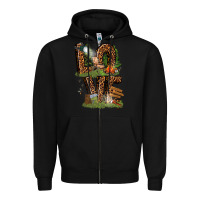 Black love camping Zipper Hoodie - texasbilliewilder