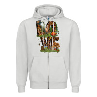 Dove Grey love camping Zipper Hoodie - texasbilliewilder