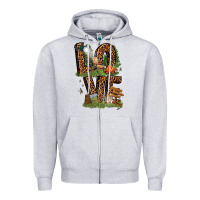 Heather Grey love camping Zipper Hoodie - texasbilliewilder