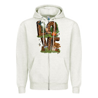 Oatmeal Heather love camping Zipper Hoodie - texasbilliewilder