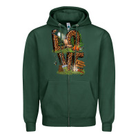 Sports Green love camping Zipper Hoodie - texasbilliewilder