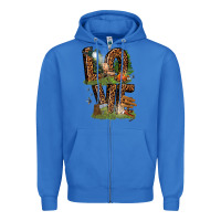 True Royal love camping Zipper Hoodie - texasbilliewilder