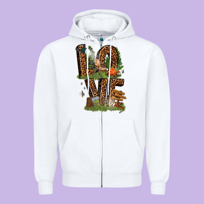 Zipper Hoodie love camping
