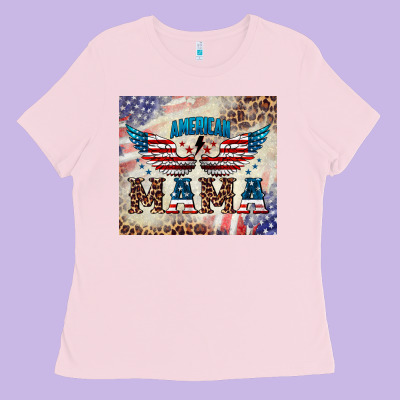 American Mama Ladies Tee Designed By Barkaloodesign