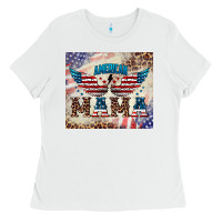 White american mama Ladies Tee - BarkalooDesign
