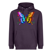 Plum rainbow butterfly Heavyweight Hoodie - Zillion Design Studio