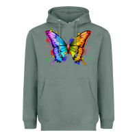 Sage rainbow butterfly Heavyweight Hoodie - Zillion Design Studio
