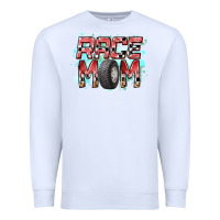 White Race Mom Premium Sweatshirt - RacoonDesign