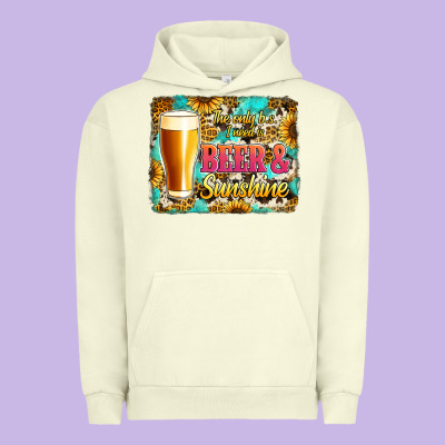 Beer And Sunshine Urban Hoodie Designed By Jasminsmagicworld