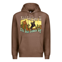 Chestnut aint goin down til the sun comes up cowboy Premium Hoodie - NancyCooperArtShop