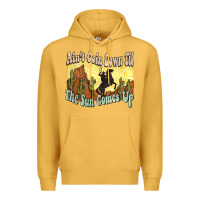 Mustard aint goin down til the sun comes up cowboy Premium Hoodie - NancyCooperArtShop