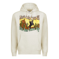 Oatmeal Heather aint goin down til the sun comes up cowboy Premium Hoodie - NancyCooperArtShop