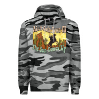 Slate Camo aint goin down til the sun comes up cowboy Premium Hoodie - NancyCooperArtShop