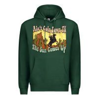 Sports Green aint goin down til the sun comes up cowboy Premium Hoodie - NancyCooperArtShop