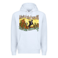 White aint goin down til the sun comes up cowboy Premium Hoodie - NancyCooperArtShop