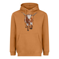 Meerkat longhorn cow Heavyweight Hoodie - RanaPortraitStore