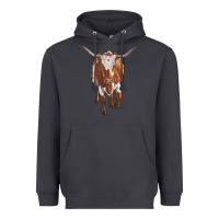 Smoke longhorn cow Heavyweight Hoodie - RanaPortraitStore