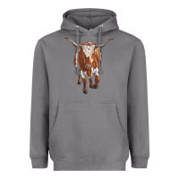 Storm longhorn cow Heavyweight Hoodie - RanaPortraitStore