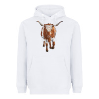 White longhorn cow Heavyweight Hoodie - RanaPortraitStore