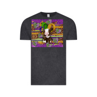Vintage Black mardi gras cow Vintage Tee - Artiststas