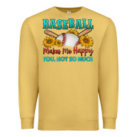 Antique Gold baseball makes me happy you, not so much Premium Sweatshirt - HRA Design Shop
