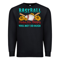 Black baseball makes me happy you, not so much Premium Sweatshirt - HRA Design Shop