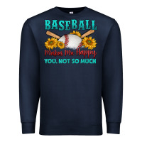 Navy baseball makes me happy you, not so much Premium Sweatshirt - HRA Design Shop