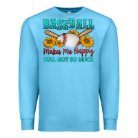 Ocean Blue baseball makes me happy you, not so much Premium Sweatshirt - HRA Design Shop