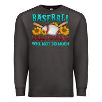 Smoke baseball makes me happy you, not so much Premium Sweatshirt - HRA Design Shop
