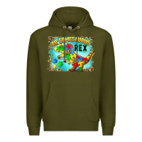 Army Green au somesaurus rex Premium Hoodie - BarkalooDesign