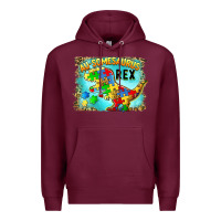 Burgundy au somesaurus rex Premium Hoodie - BarkalooDesign