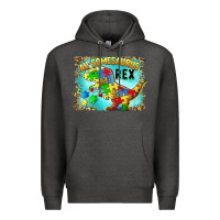 Charcoal Heather au somesaurus rex Premium Hoodie - BarkalooDesign