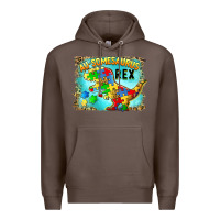 Coffee au somesaurus rex Premium Hoodie - BarkalooDesign