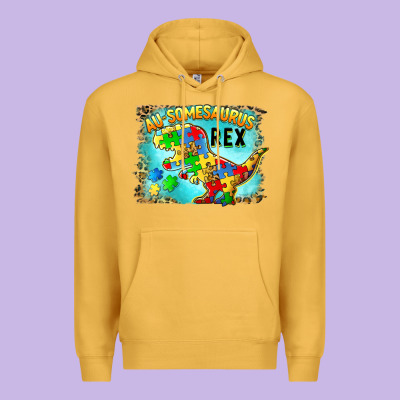 Au Somesaurus Rex Premium Hoodie Designed By Barkaloodesign
