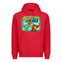 Red au somesaurus rex Premium Hoodie - BarkalooDesign