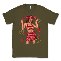 Army Green heart cowgirl Classic Tee - texasbilliewilder