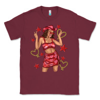 Burgundy heart cowgirl Classic Tee - texasbilliewilder