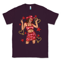 Plum heart cowgirl Classic Tee - texasbilliewilder